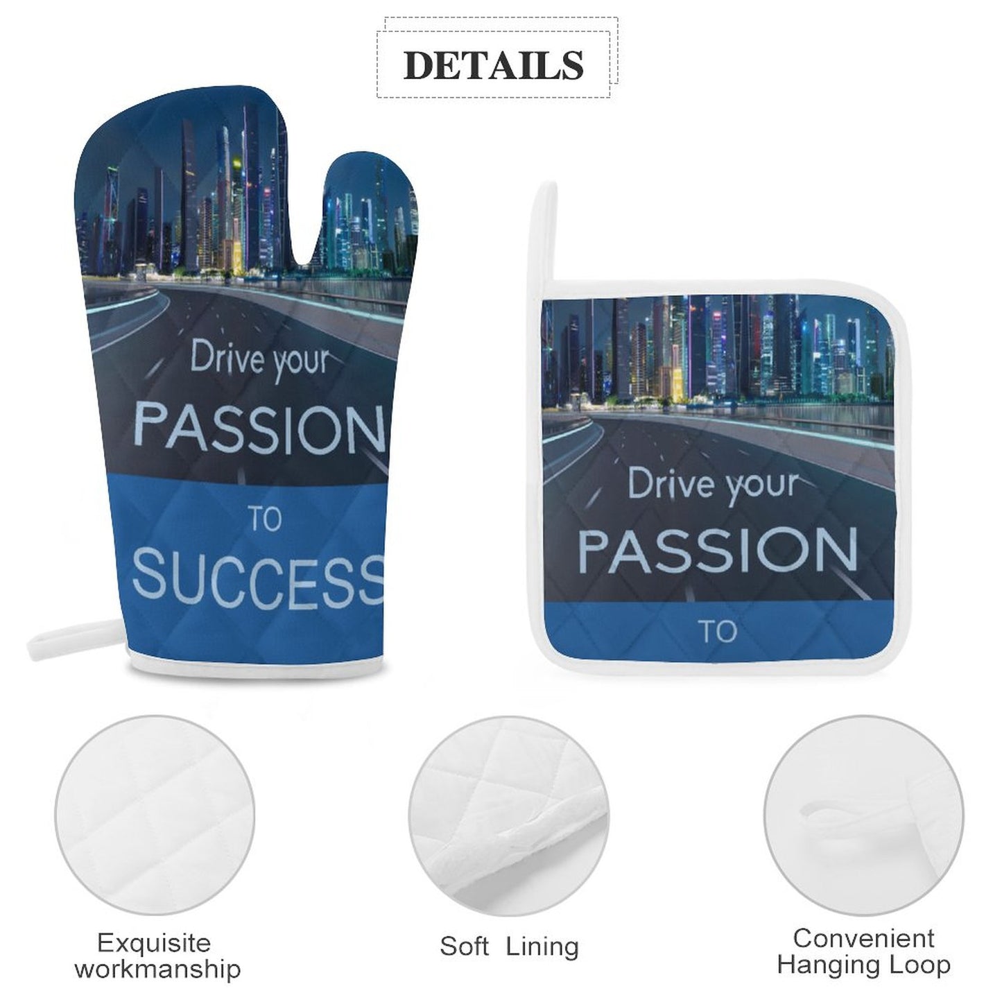 Oven Mitt & Pad Set of 3