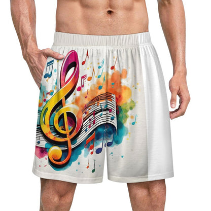 MUSIC GRAFFITI Lounge Shorts for Men-SMALL-5XL