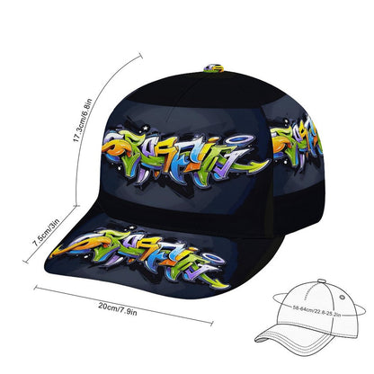 COLORFUL GRAFFITI Bent Fitted Cap