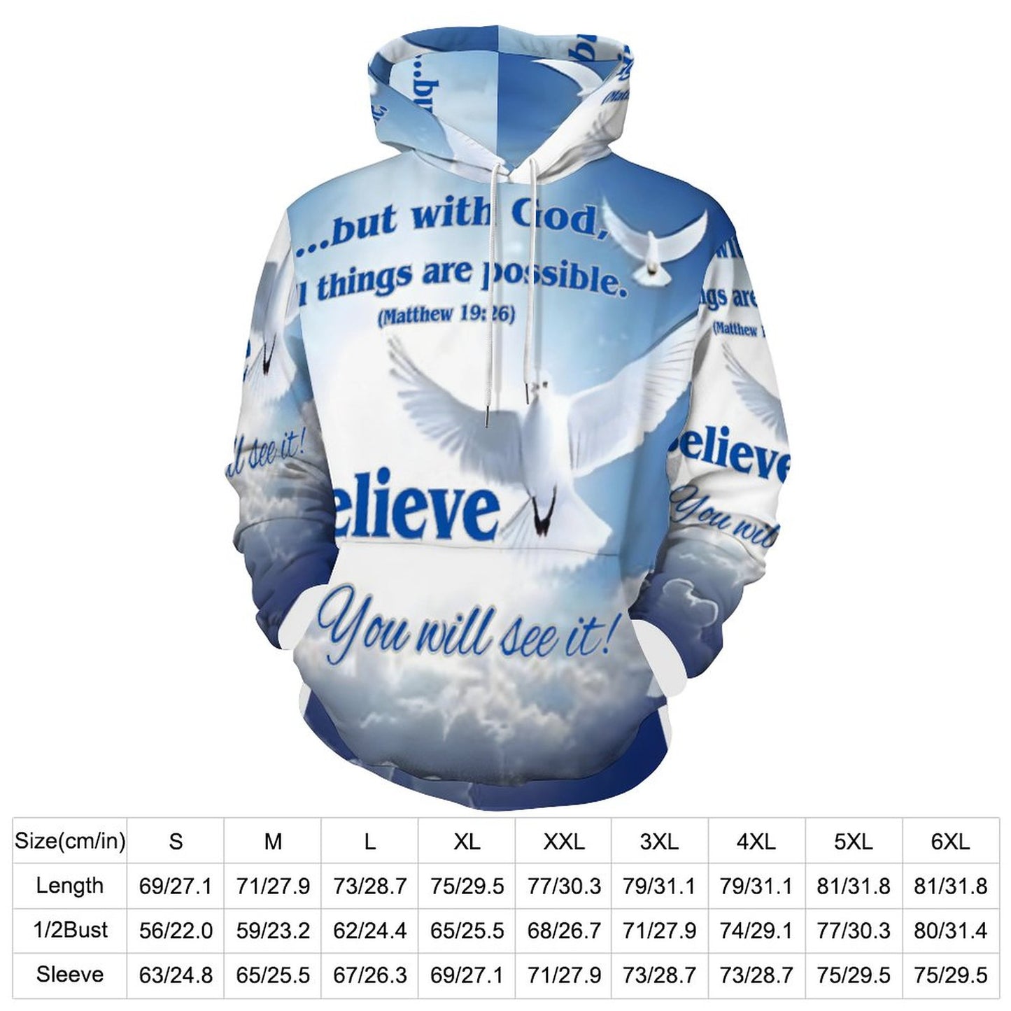 230gsm Hoodie for Women with Double-layer Cap (All-Over Printing)