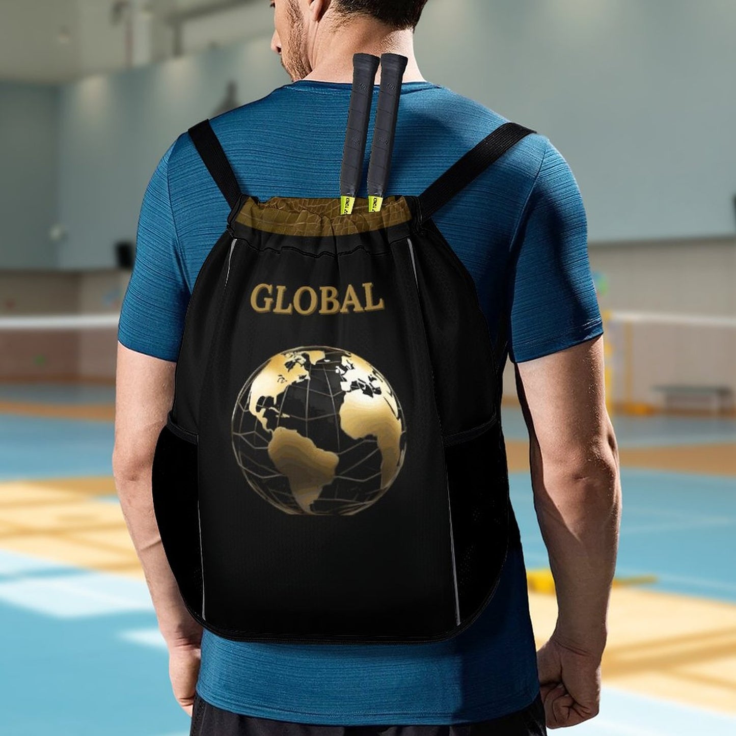 Waffle Cloth Drawstring Bag