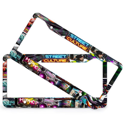 License Plate Frames with 4 Round Holes (1 Pair)