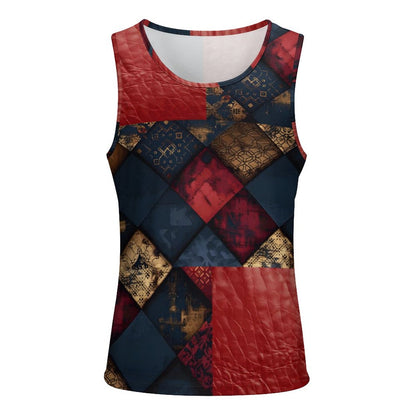 TRIANGLES & LEATHER Men's Tank Top-SMALL-5XL