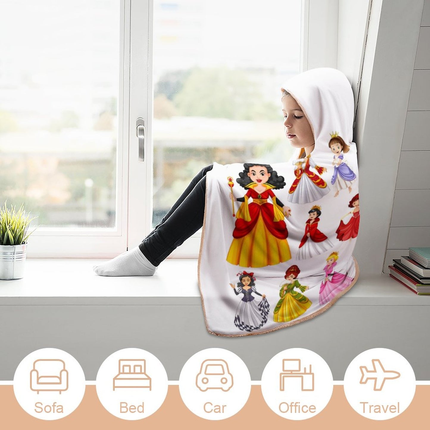 Wrap Hooded Blanket-40"x50"/ 100x130cm
