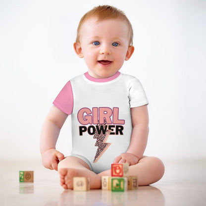 Short Sleeve Baby Bodysuit Romper PLR (All-Over Printing)