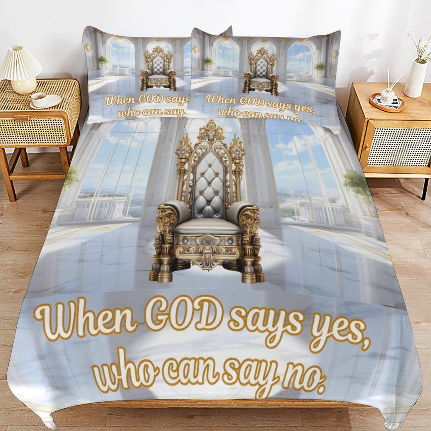 3-Piece Bedding Set-90"x90"/ 229x229cm (Dual-sided Printing)