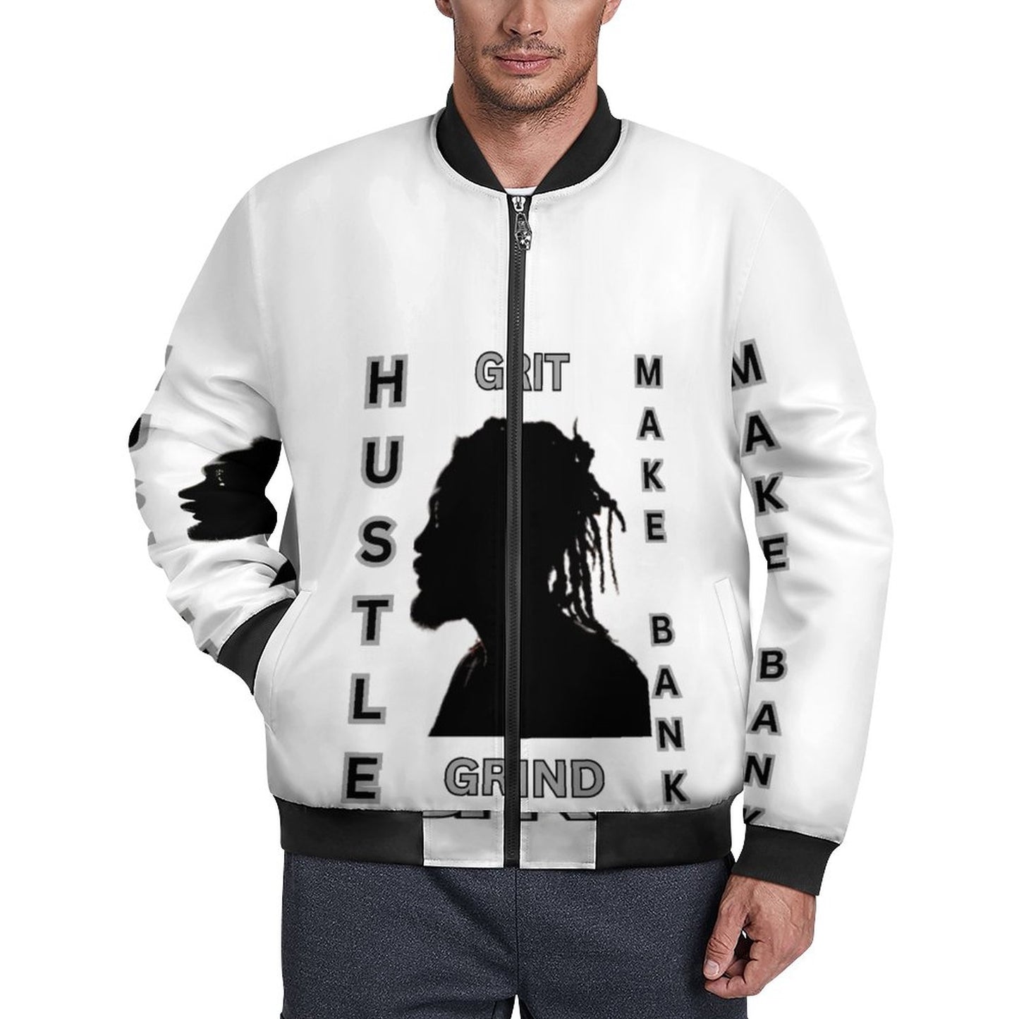 180gsm Zipper Bomber Jacket BMJ (All-Over Printing)
