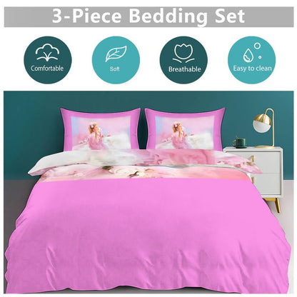 3-Piece Bedding Set-86"×70"/ 218×177cm (Dual-sidede Printing)