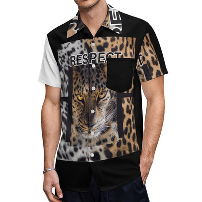 Men's Short SleeveT-Shirts with Pocket and All-Over printing Design NS