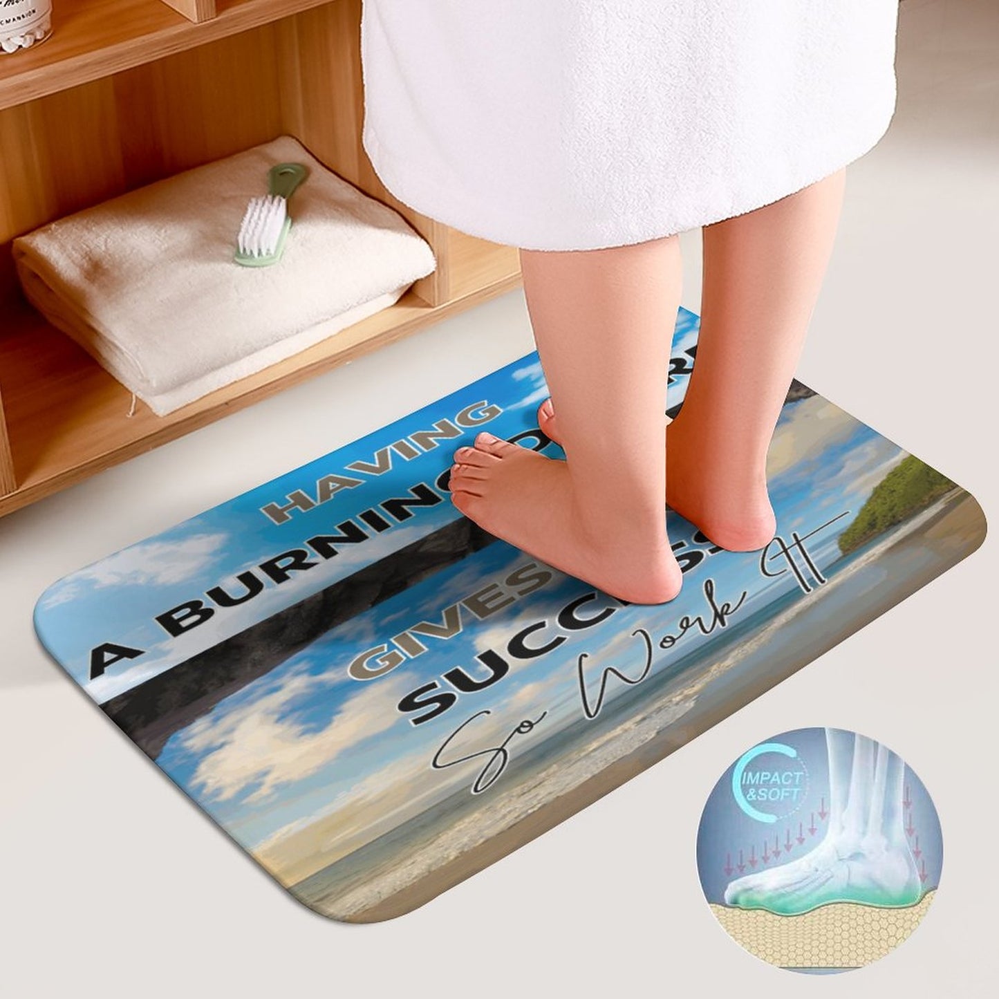 Coral Velvet Restroom Rug Set of 3-15.7"x23.6"/ 40x60cm