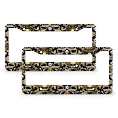 License Plate Frames with 4 Round Holes (1 Pair)