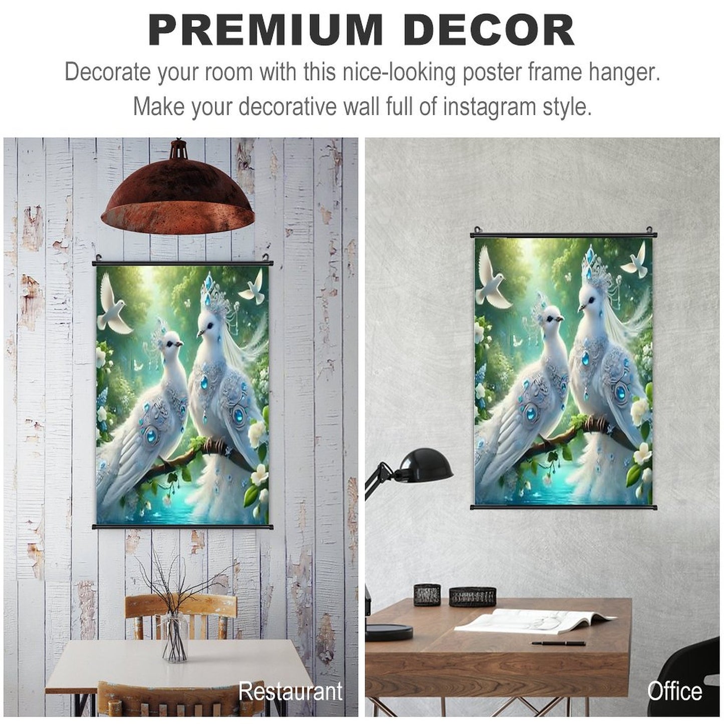 Canvas Hanging Poster with Scrolls-16"x24"/ 40x60cm