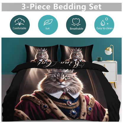 3-Piece Bedding Set-102"x90"/ 259x229cm (Dual-sided Printing)