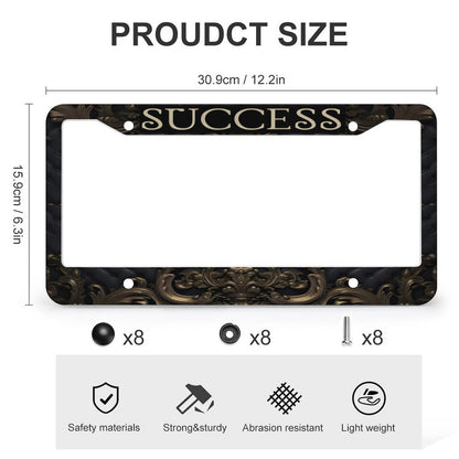 License Plate Frames with 4 Round Holes (1 Pair)