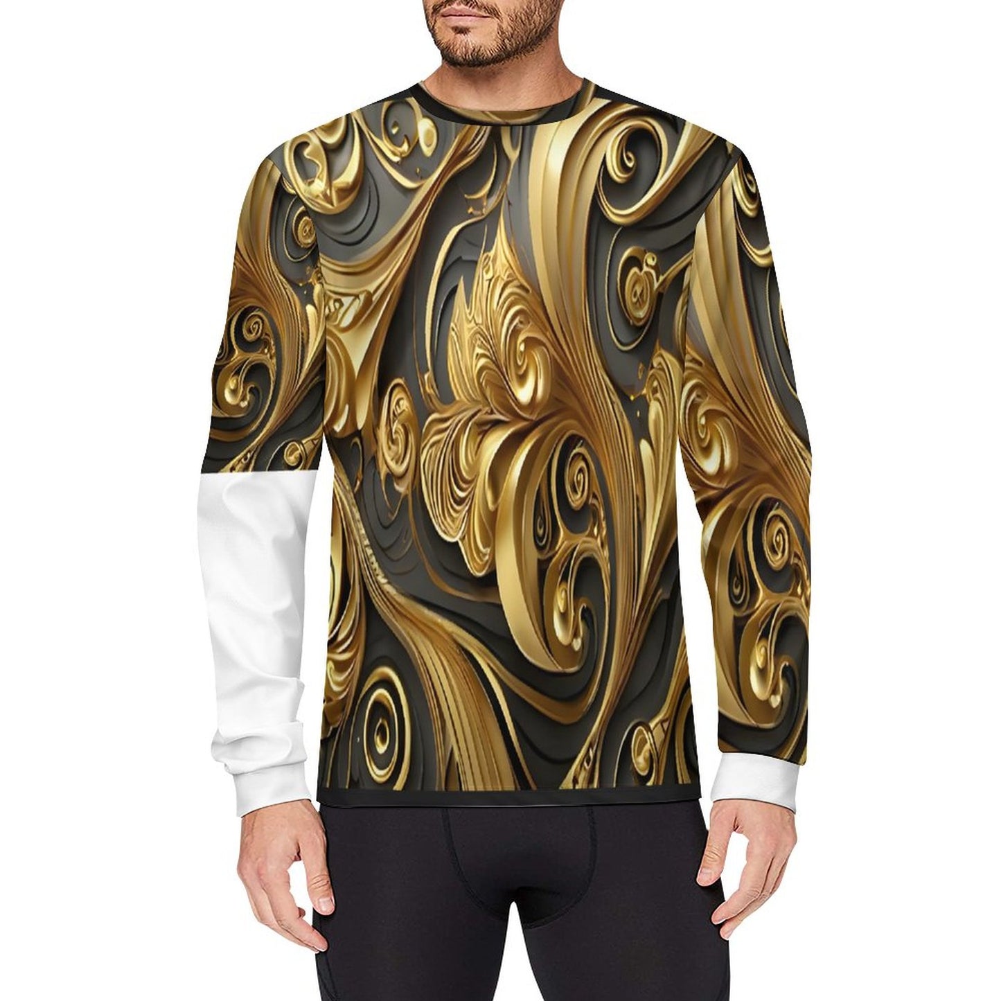 Men's Workout Top Long Sleeve DS017 (All-Over Printing)