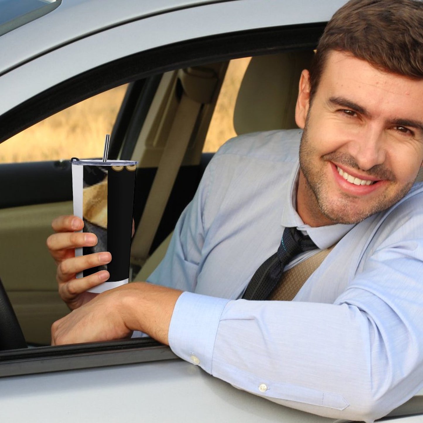 Car Travel Mug Set with Cleaning Kit