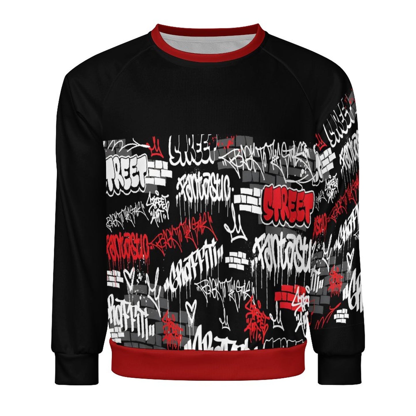 280gsm Men's Crewneck Sweatshirt Raglan A27H (All-Over Printing)