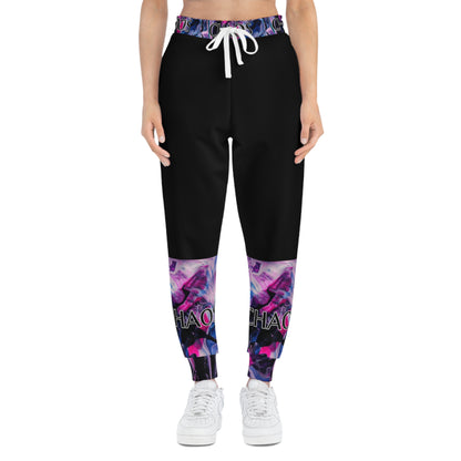 CHAOS on Black Unisex Athletic Joggers-SMALL-3XL