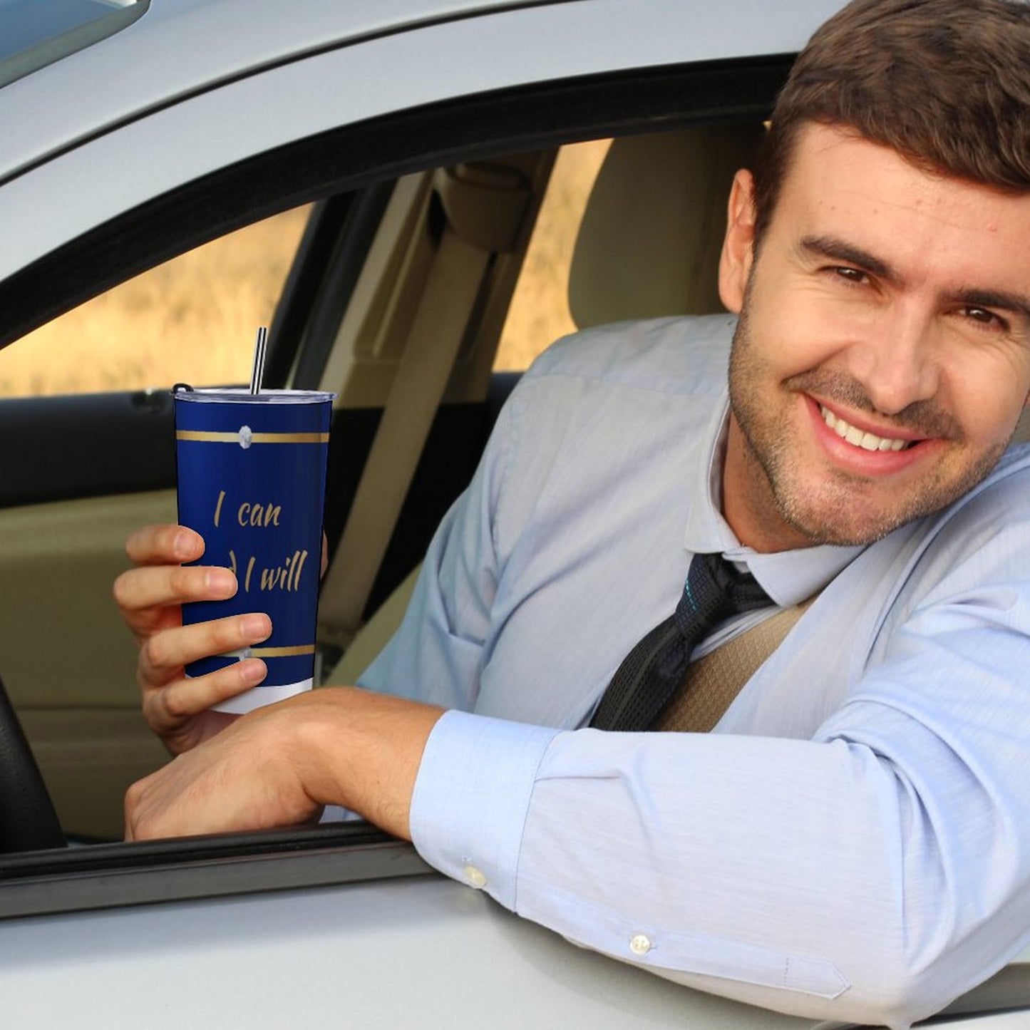 Car Travel Mug Set with Cleaning Kit (590ml/20oz)