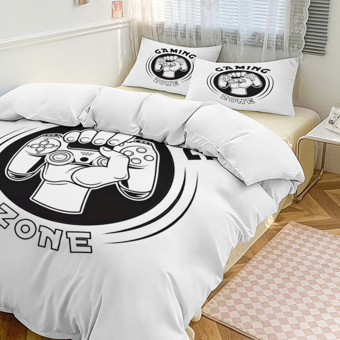3-Piece Bedding Set-86"×70"/ 218×177cm (Dual-sideded Printing)