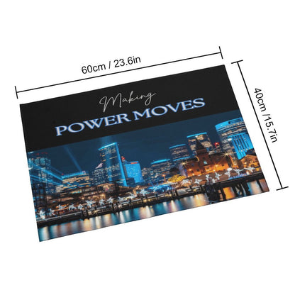 MAKING POWER MOVES Crystal Velvet Bedroom Floor Mat
