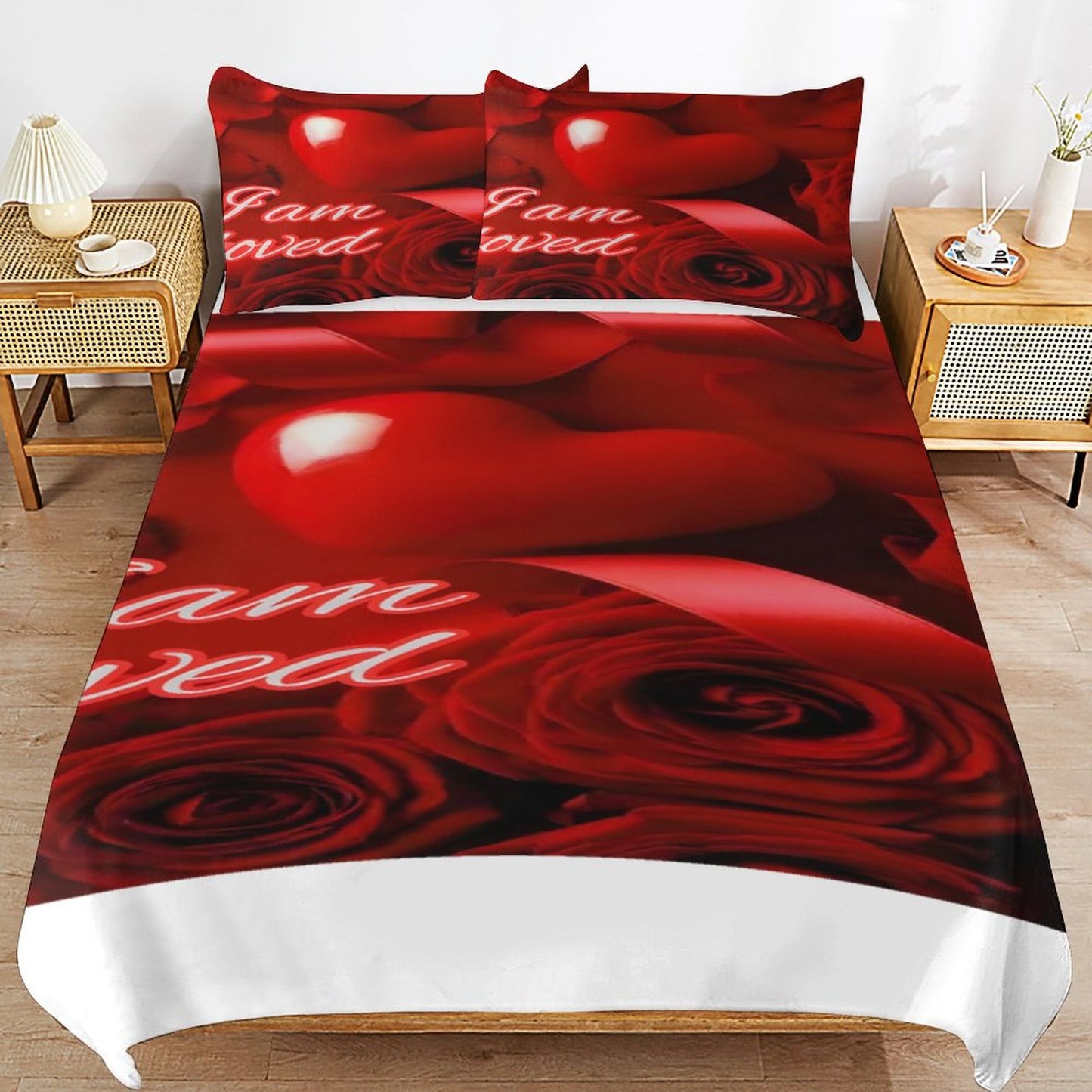 3-Piece Bedding Set-86"×70"/ 218×177cm (Dual-sideded Printing)