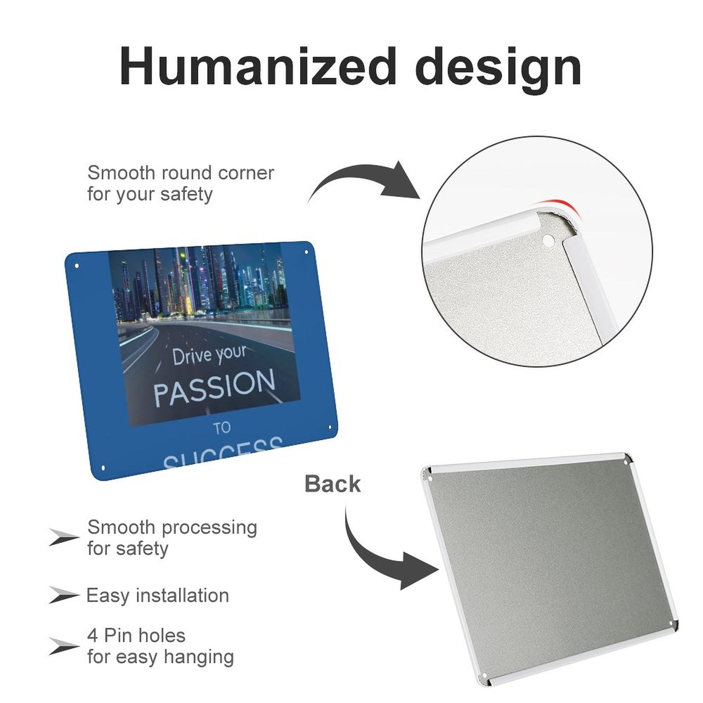 Horizontal Personalized Metal Wall Art Tin Sign-5.5"x7.9"/14x20cm