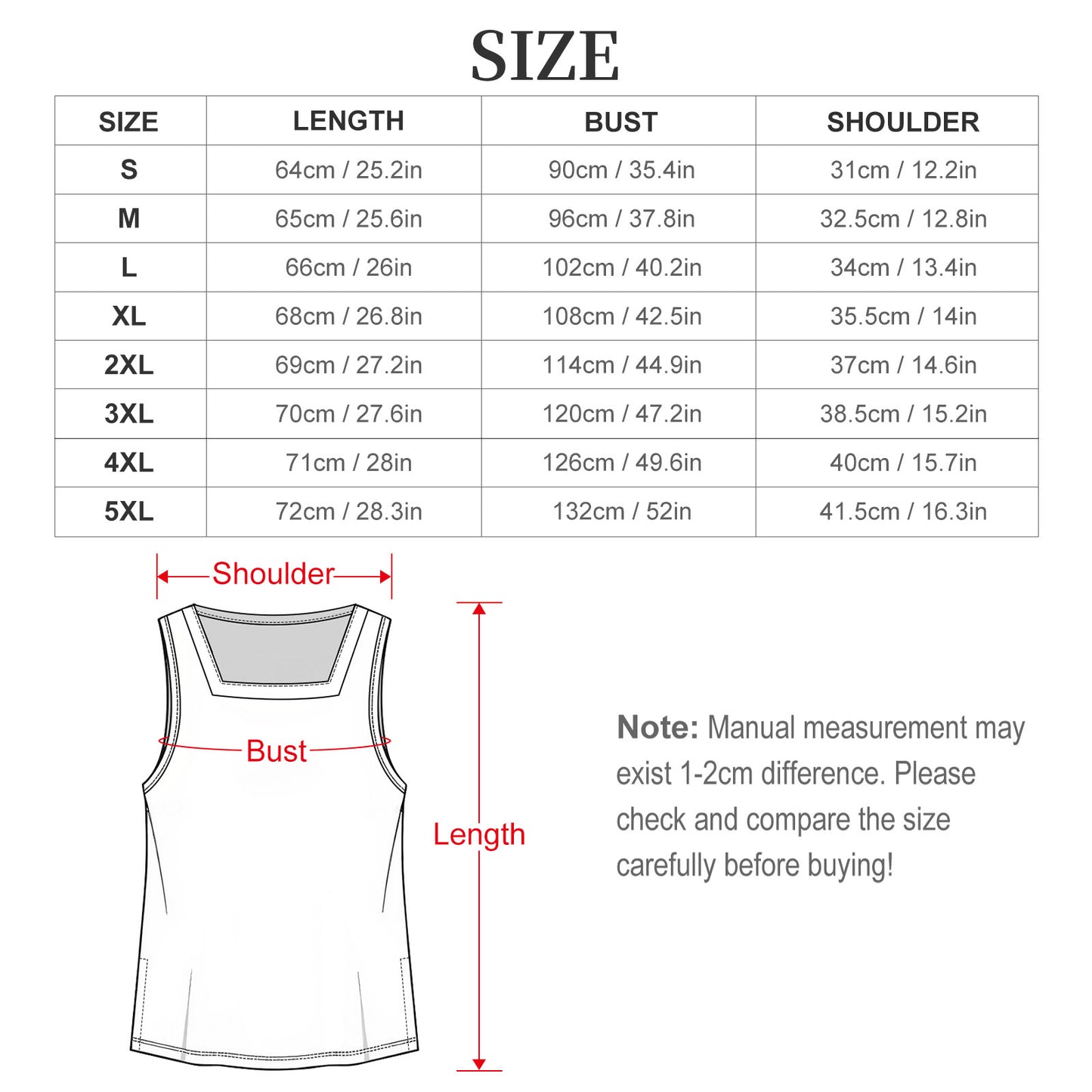 200gsm Square Neck Tank Top(All-Over Printing)