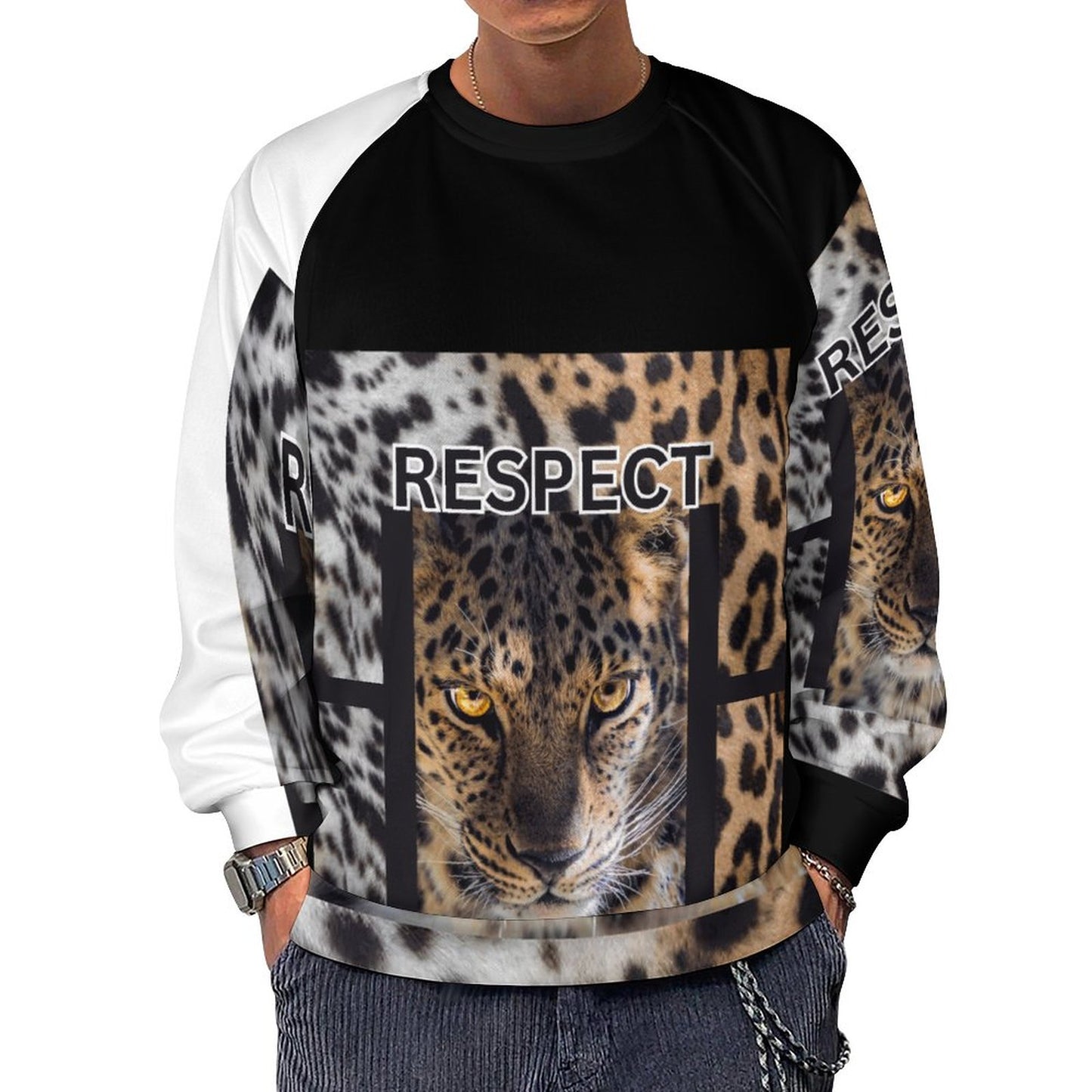 280gsm Men's Crewneck Sweatshirt Raglan A27H (All-Over Printing)