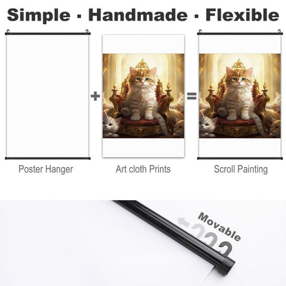 Canvas Hanging Poster with Scrolls-16"x24"/ 40x60cm