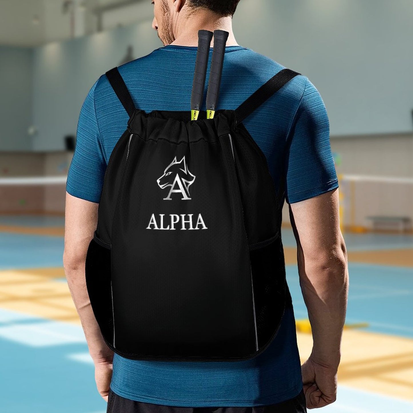 Waffle Cloth Sprots Drawstring Bag (Multi-Sites)