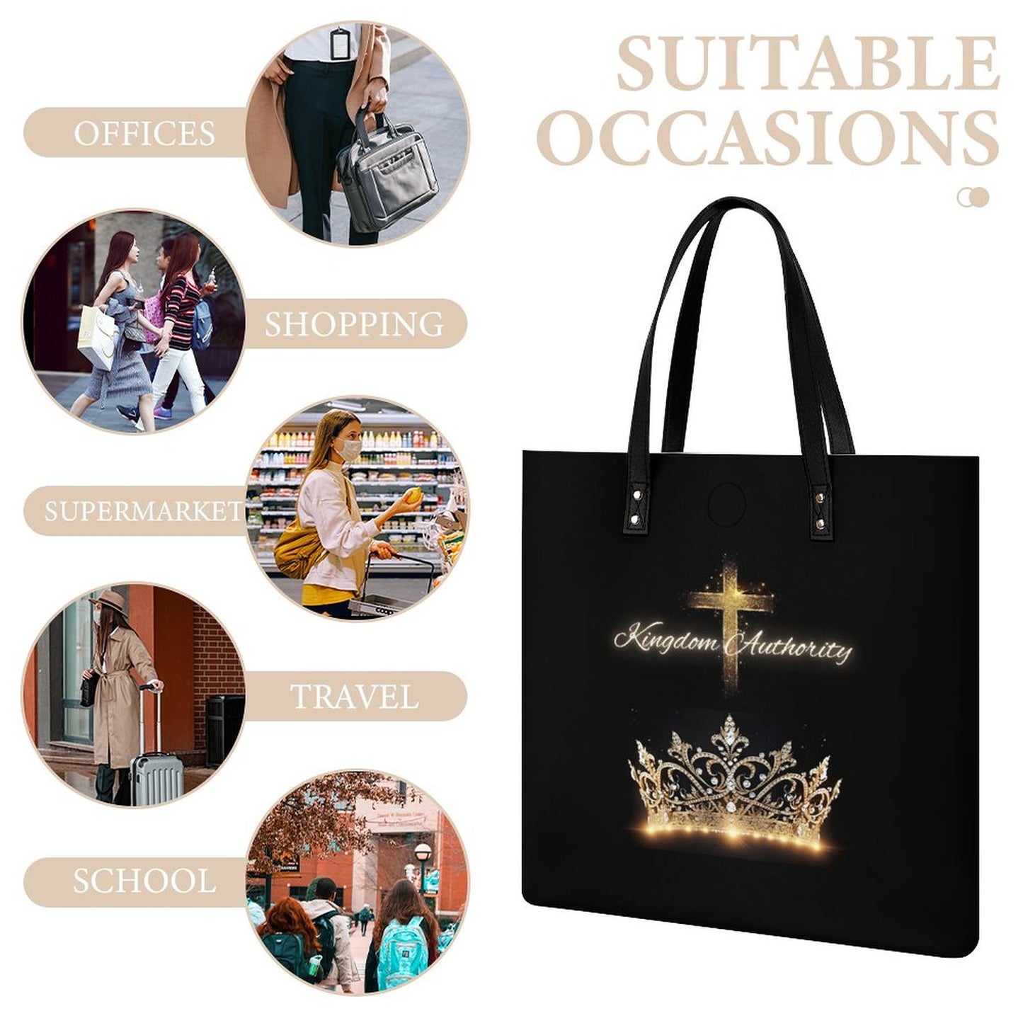 Leather Handbag(One-sided Printing)
