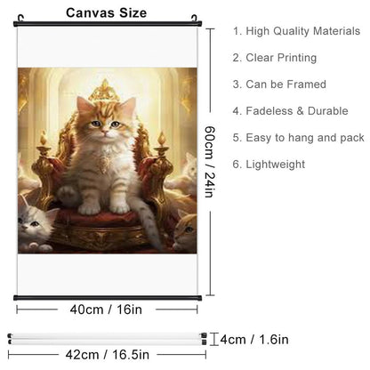 Canvas Hanging Poster with Scrolls-16"x24"/ 40x60cm