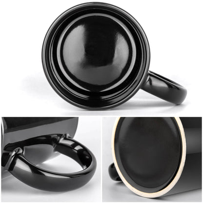 COLORFUL GRAFFITI Black Ceramic Coffee Mug