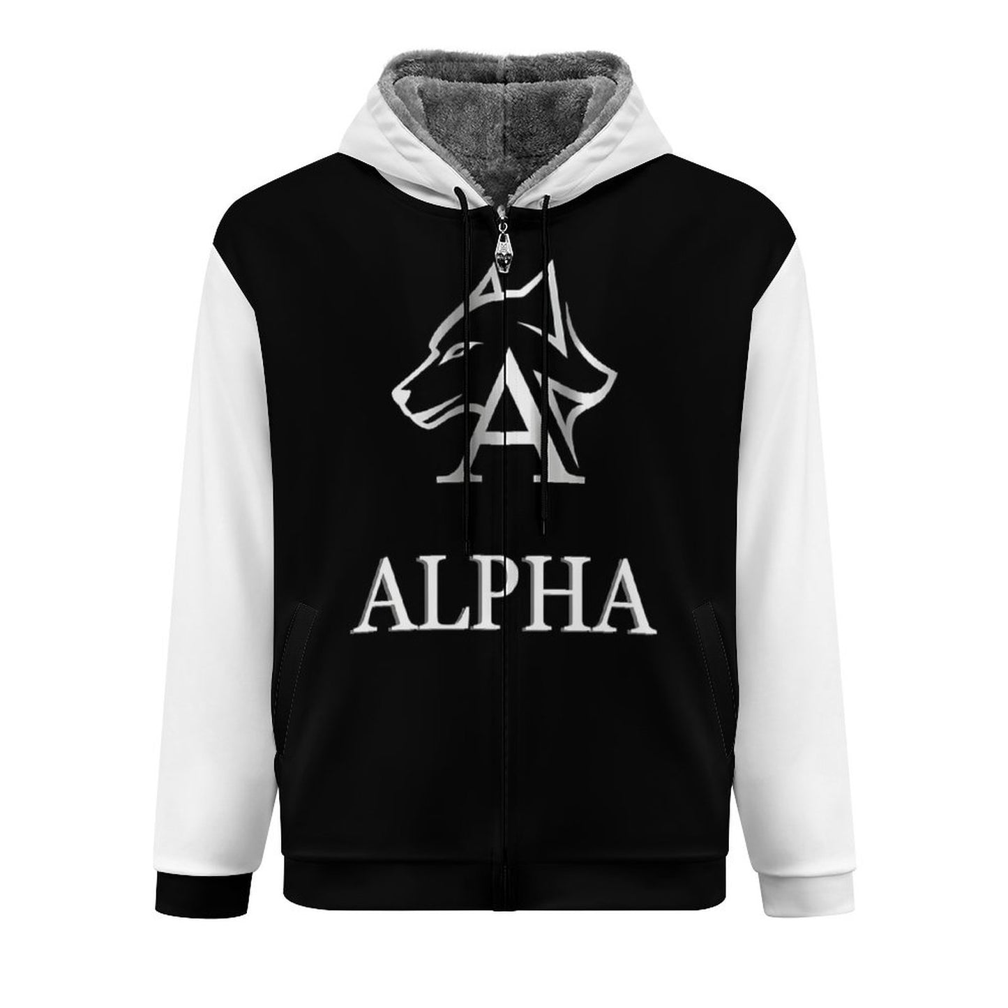 230gsm Full Zip up Hoodie with Plush Lining WZIP (All-Over Printing)