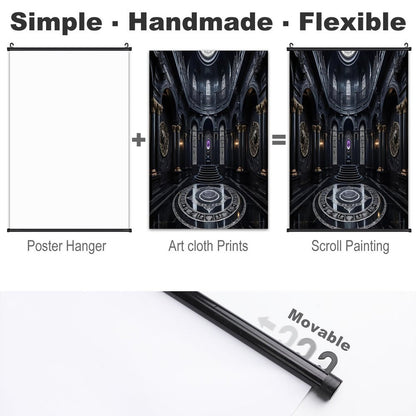 Canvas Hanging Poster with Scrolls-16"x24"/ 40x60cm