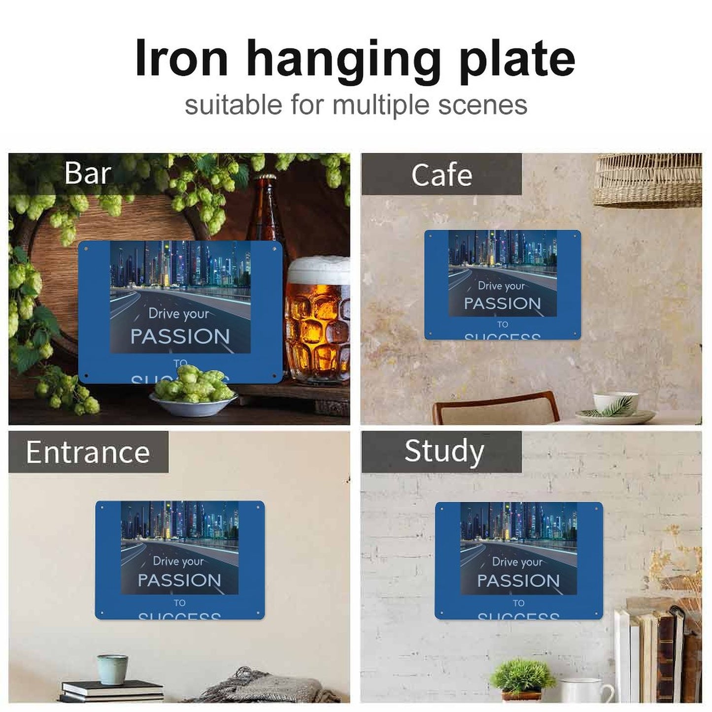 Horizontal Personalized Metal Wall Art Tin Sign-5.5"x7.9"/14x20cm