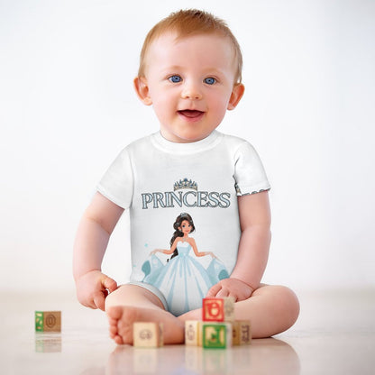 Short Sleeve Baby Bodysuit Romper PLR (All-Over Printing)