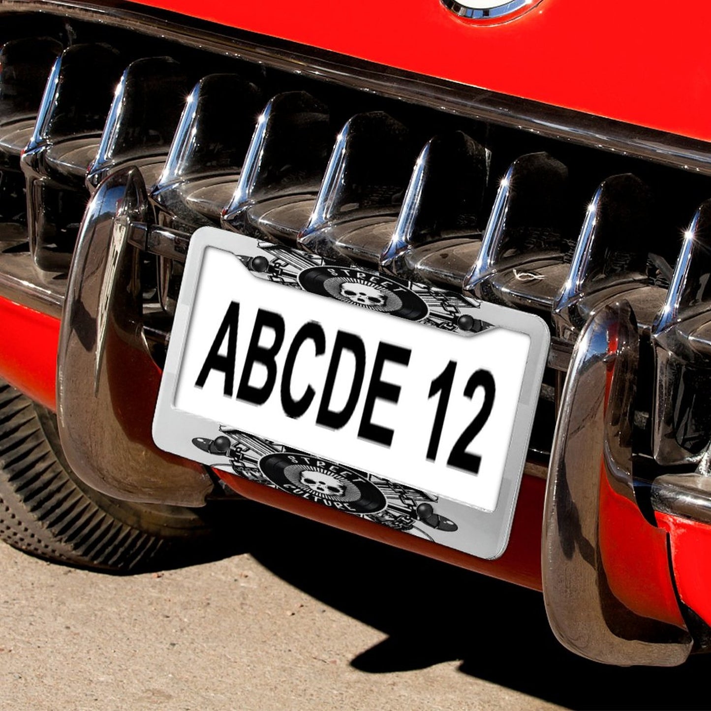License Plate Frames with 4 Round Holes (1 Pair)