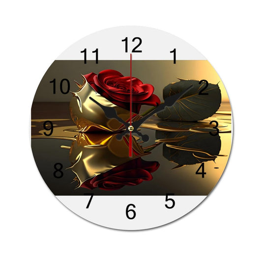 Concise Silent Wooden Wall Clock-9.84"x9.84"/ 25x25cm