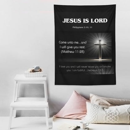 Wall Art with Vertical Tapestry