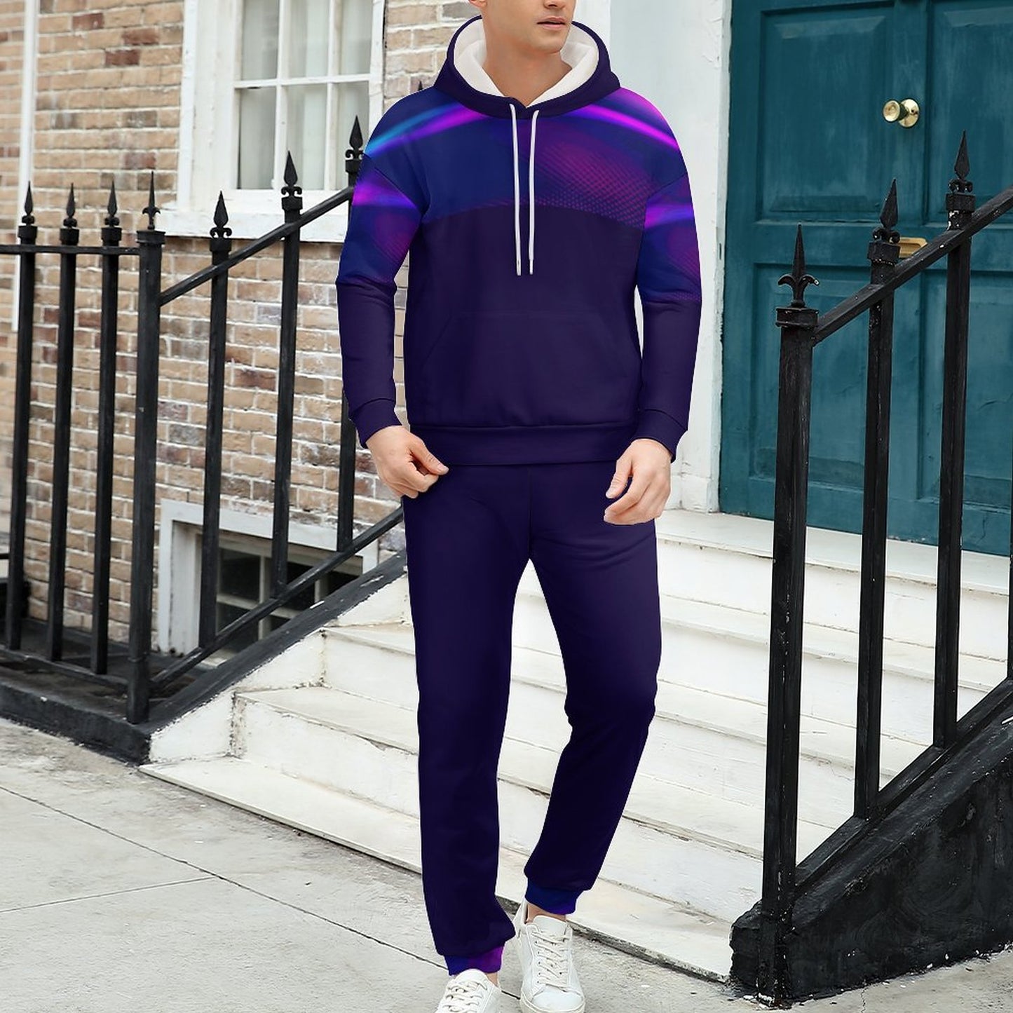 MULTICOLOR  Hoodie & Joggers Set -SMALL-5XL