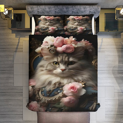 3-Piece Bedding Set-102"x90"/ 259x229cm (Dual-sided Printing)