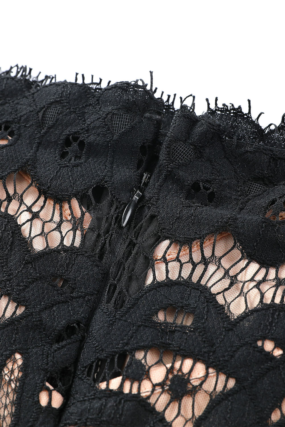 Off-Shoulder Long Sleeve Lace Dress-S-XL