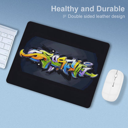 COLORFUL GRAFFITI PU Leather Mouse Pad