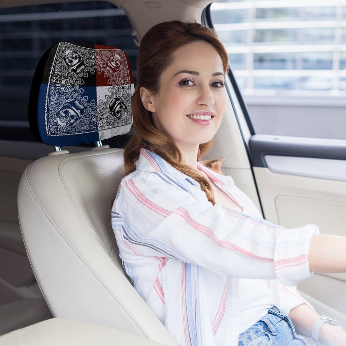 Custom Car Headrest Covers