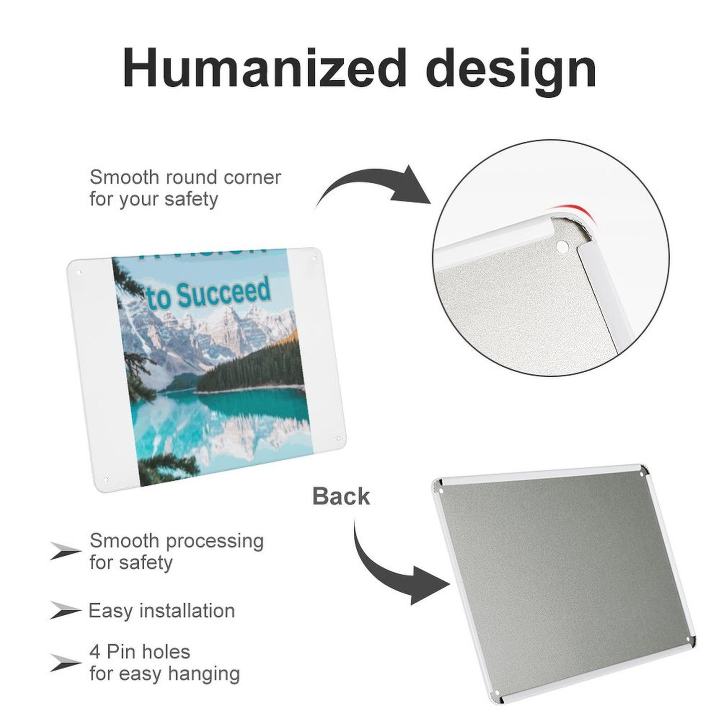 Horizontal Personalized Metal Wall Art Tin Sign-5.5"x7.9"/14x20cm