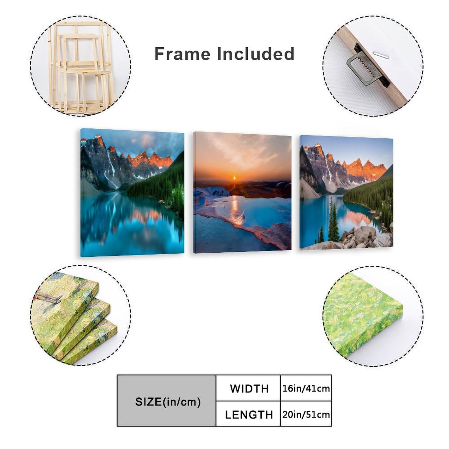 Vertical Multicolor Framed Wall Art-4:5 Aspect Ratio-MOUNTAINS & WATER