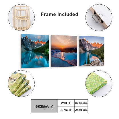 Vertical Multicolor Framed Wall Art-4:5 Aspect Ratio-MOUNTAINS & WATER