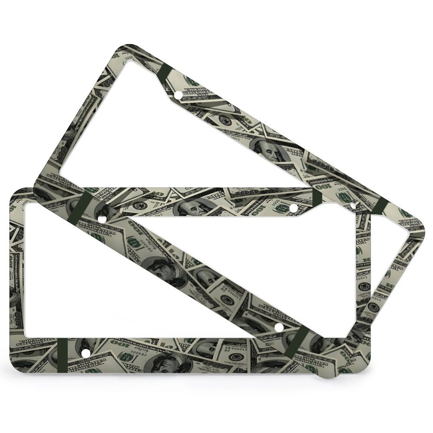 License Plate Frames with 4 Round Holes (1 Pair)